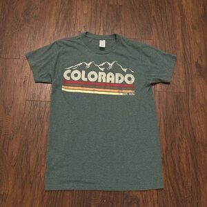 Colorado 1876 Green SUPER SOFT Graphic T-Shirt Size Small